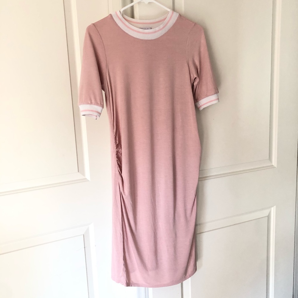 BlueBelle Maternity 👗 Varsity Trim Bodycon Dress - Picture 5 of 7